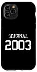 Coque pour iPhone 11 Pro Original 2003 Hommes Femmes 21e anniversaire 21ème anniversaire