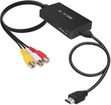 Convertisseur Rca vers Hdmi, prise en charge de l'adaptateur Composite vers Hdmi 1080p Pal/ntsc