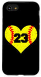 iPhone SE (2020) / 7 / 8 Softball Number 23 Jersey Funny Softball Heart Game Day Case