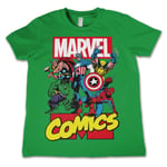 Marvel Comics - T-Shirt Kids Comics Heroes - Green (12 Years)