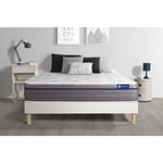 Ensemble matelas Latex+Mémoire de forme actilatex zen 90x190 Maxi épaisseur 7zones de confort + sommier kit blanc