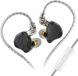 Kz Zs10 Pro X Écouteurs Intra-Auriculaires Filaires, Écouteurs Moniteur Avec Pilotes 4Ba 1Dd Améliorés, Câble Détachable 0,75 Mm 2 Broches Pour Musiciens Batteurs (X Noir, Avec Mic[PHO062231]