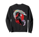 Ninja Dragon Graphic Warrior Japanese Art Ninja Dragon Sweatshirt