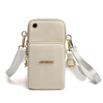 Multifunksjonell Crossbody Telefonveske Hvit