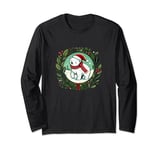 Polar Bear Illustration Christmas Long Sleeve T-Shirt