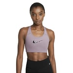 Nike DC5551-531 W NK Swoosh Pack GRX Bra Sports Bra Womens Purple Smoke/Purple Smoke/(Black) M