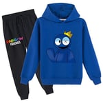 7-14 år Barn Tonåringar Rainbow Friends Träningsoverall Set Hoodie Toppar+byxor Outfits Blue 9-10Years