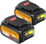 2X Batterie Li-Ion De Rechange Pour Batterie Dewalt 20V DCB200 DCB184