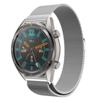 Huawei Watch GT milanese ruostumattomasta teräksestä valmistettu ranneke - Hopea Hopea/Harmaa