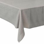 GALILEO SpA Nappe 140 x 180 cm Anti-Taches, Effet Lin, 8 Places de Table, Gris, Solid Sibylle