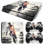 Kit De Autocollants Skin Decal Pour Console De Jeu Ps4 Slim Full Body Battlefield, T1tn-Ps4slim-0178