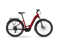 Haibike Trekking 7 Low 800Wh S (38 cm) Röd Elcykel - Hybrid Elcykel