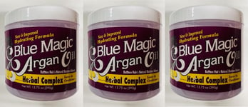 3 x BLUE MAGIC ARGAN OIL HERBAL COMPLEX LEAVE IN CONDITIONER 390g/13.75oz