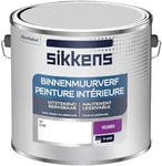 Sikkens - Peinture Intérieure Murs et Plafonds - Finition lisse, facile à appliquer, masque les taches - Velours Blanc 2,5 L