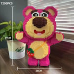 30CM Extra Large Strawberry Bear Block Assembly Toy Small Particle Lotso Girl St