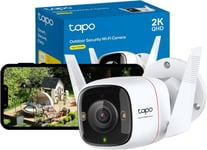 Tapo 2K QHD Wireless Outdoor Security Camera, IP66 Weatherproof, Motion...