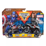 Monster Jam Marvel Series 2 Captain America + Winter Soldier Die-Cast 1:64 Scale