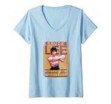 Womens Bruce Lee Jeet Kune Do Distressed Poster Ad V-Neck T-Shirt