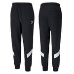 Puma Mens Iconic MCS Track Pants Cuffed Joggers Black 595743 01 Textile - Size Small