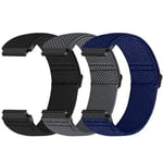 22mm Elastic Band Compatible with Samsung Galaxy Watch 3 45mm/Galaxy Watch 46mm/Gear S3 Frontier/Classic/Garmin Venu 3/Venu 2/Vivoactive 4/Fossil Gen 6 44mm Quick Release Nylon Sport Straps Women Men