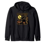 Halloween Night - Spooky House on a Hill Zip Hoodie