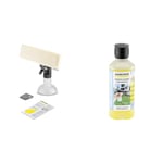 Kärcher 2.633-129.0 Pulvérisateur 2 en 1 + grattoir accessoire pour nettoyeurs de vitres & Kärcher Nettoyant vitres concentré (500 ml) détergent pour nettoyeurs de vitres