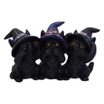 Nemesis Now Three Wise Black Cats See No Hear No Speak No Evil Familiar Figurine,11.5cm