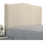 Beige 2M Housse de Protection de tête de lit Extensible Housse Anti-poussière Solide Couvre de tête de lit Décoration Chambre Le Sable