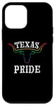 Coque pour iPhone 12 mini Drapeau arc-en-ciel pour le mois de la Gay Pride du Texas