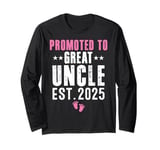 Promoted to Great Uncle 2025 It's A Girl - New Uncle 2025 Long Sleeve T-Shirt