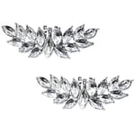 1 paire Barrette en cristal pour les chaussures chaussures clip Crystal chaussures clip strass chaussures clip Boucles de Chaussures de mariée pour Sac à Main de Mariage Accessoires (1#)