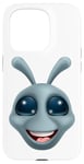 Coque pour iPhone 15 Pro Alien Gris Gris Fun Personnage de dessin animé drôle