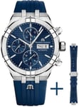 Maurice Lacroix Watch Aikon Automatic Chronograph 44mm Strap Set