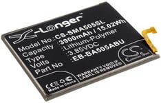 Kompatibelt med Samsung SM-A305GN, 3.85V, 3900 mAh