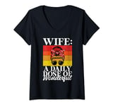 Womens Wife a daily Dose of Wonderful Wife V-Neck T-Shirt