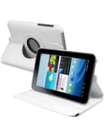 Etui Blanc Support Rotatif Pour Galaxy Tab 3-Lite 7 Pouces Sm-T110