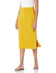 Amazon Essentials Women's Pull-on Knit Midi Skirt (Available in Plus Sizes), Dark Yellow, M