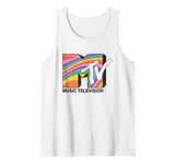 MTV Music Television Rainbow Retro Big Chest Logo Tank Top