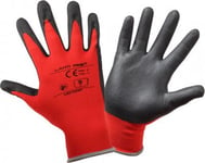 Lahti Pro Nitrile Gloves. Red-Spell L221210p, Card, "10", Ce, Lahti