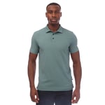 Boss Mens Place 41 Zipped Polo Shirt in Green material_Synthetic - Size Medium