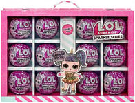 LOL Surprise Série scintillante Poupée scintillante assortie Lot de 12 à collectionner - 80+ Surprises dont des poupées, tenues, accessoires & + - aquatique – Pour filles & garçons, 4 ans +