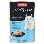 animonda vom Feinsten Adult i sås 18 x 50 g - Kycklingfilé & vit tonfisk i sås