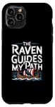 Coque pour iPhone 11 Pro Illustration viking nordique The Raven Guides My Path