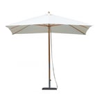 Abitare - Parasol rectangulaire 3x2 mètres avec structure en bambou avec toile de couverture Ecrù - Fabriano