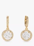 kate spade new york Something Sparkly Cubic Zirconia Drop Huggie Hoop Earrings