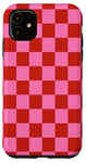 iPhone 11 Red Pink Checkered Pink Red Checkered Pink and Red Checkered Case