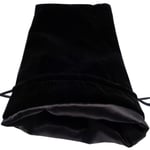 Black Velvet Dice Bag with Black Satin Lining (6''x8'') (US IMPORT)