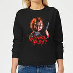 Chucky Wanna Play? Women's Christmas Jumper - Black - 3XL