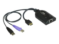 Aten Ka7168 Hdmi Usb Virtual Media Kvm Adapter Cable With Smart Card Reader (Cpu Module) - Förlängare För Tangentbord/Video/Mus/Usb