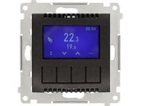 Kontakt-Simon Simon 54 Temperaturregulator Med Display (Intern Sensor Eller Sonde), Antrasitt, Metallisert Detd1a.01/48